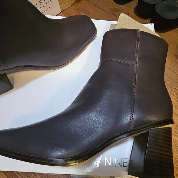Nine West Dither Ankle Boots, Merlot 600 NWOB, Size 8.5M - Picture 2 of 10